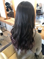 クラップ(Clap by Tetote)&nbsp;【CLAP中津】グラデーションカシスピンク　ウェーブスタイル