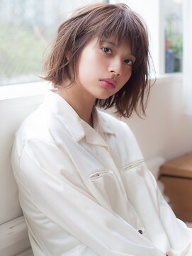 マイラ 銀座(myla) 髪質改善大人可愛い小顔ひし形切りっぱなしボブ20代30代40代