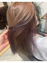 バグズ ヘアデザイン 桔梗が丘店(Baguz HAIR DESIGN)&nbsp;ミントアッシュ×ホワイトラベンダーインナーカラー20代30代
