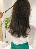 【三ツ井純】オリーブグレージュ透明感カラーレイヤーカット
