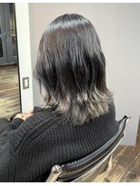 ヘアアンドメイク エジェリ(hair&make egerie) パープルアッシュブラック・裾カラー・グラデーション