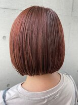 アチーブ ヘア デザイン(achieve hair design) 小顔丸みコンパクトミニボブ 暖色ブラウン赤みカラー