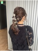 レッドブラウン似合わせカットハッシュカットフルバング
