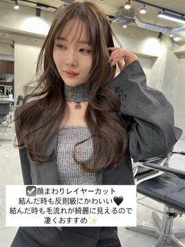 サイン 表参道(SIGN) 韓国ヘアイメチェンハッシュカット似合わせカットレッドブラウン