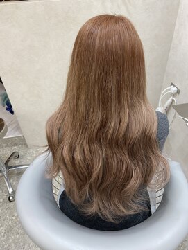 ラルム 新宿(LARME) ブリーチありミルクティーベージュ×シールエクステ【Kaya】