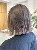 ミルクティーベージュ_切りっぱなしボブ