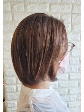 松本平太郎美容室 国立店 レイヤーボブ×ファイバープレックスストレート×イノアカラー