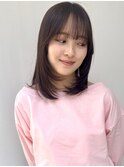 ミディアム/鎖骨レイヤースタイル 水谷蒔