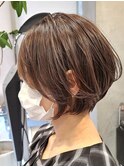 大人ショート/くびれショート/簡単スタイリング/脱白髪染め
