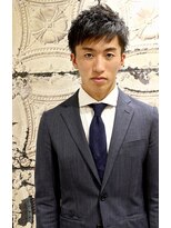 ヘアーアンドグルーミング ヨシザワインク(HAIR&GROOMING YOSHIZAWA Inc.)&nbsp;メンズビジネスアップバングショート理容室眉毛カット顔剃り