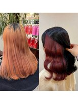 キャラ 池袋本店(CHARA)&nbsp;フルブリーチからインナーカラーに♪【ブリーチなしカラー】