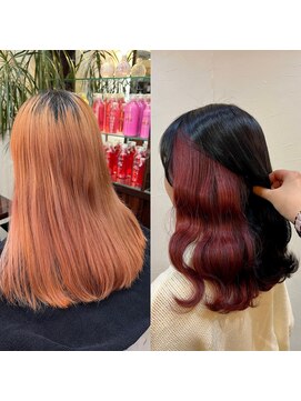 キャラ 池袋本店(CHARA) フルブリーチからインナーカラーに♪【ブリーチなしカラー】