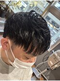 フロントトップのポイントパーマスタイル