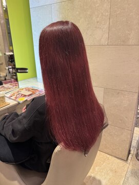 ブリーチなしレッドカラー