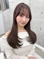 フォンズ(FONS)&nbsp;チョコブラウン　レイヤーカット　ぷつっと前髪