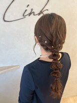 リンク(Link)&nbsp;編み下ろしアレンジ/ヘアセット/結婚式ヘア/お呼ばれアレンジ