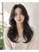 韓国風レイヤーカット_顔周りハッシュカット調布前髪カット