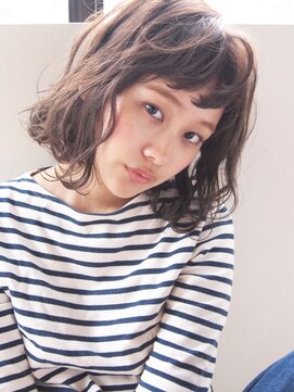 コス(kos) 【nanuk＊ueki】透け感ハイライトカラー＊ラフなクセ感パーマ