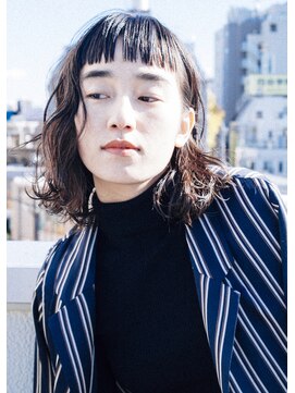 シスタ(SISTA) 【SiSTA】グレージュ×ロブ×デジタルパーマ