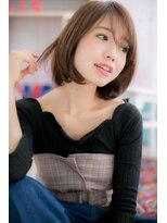 ミック ヘアアンドメイク アップ 駒込店(miq Hair&Make up)&nbsp;斜めバング♪目力UP！ラブボブ