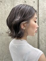 ボブルフレイヤーボブケアブリーチデザインカラー