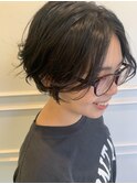 パーマアレンジハンサムショート