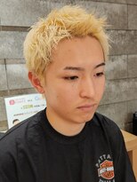 ニアウ 伊勢崎連取店(Niau)&nbsp;ハイトーンブリーチカラーホワイトスパイキーショートメンズ