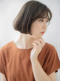 モッズヘア 越谷(mod's hair)&nbsp;ミルクティーアッシュ内巻き切りっぱなしボブa越谷20代30代40代