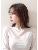 エヌプラス(N+)&nbsp;デザインカラーレイヤーカットウェットヘアオリーブベージュ