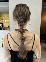 ヘアー アイス ルーチェ(HAIR ICI LUCE) 編み下ろしヘアヘアアセット結婚式参列ヘアお呼ばれヘア/中西