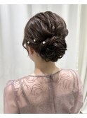 ふわふわシニヨン♪ 結婚式お呼ばれヘア/参列ヘア/二次会ヘア