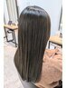 クオライン縮毛矯正+カット+選べるTｒ+髪質改善ケラコラ+N.ホームケア￥16000