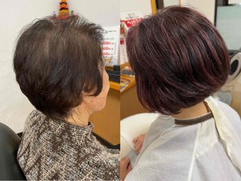 スリーズ(3’s)の写真/白髪を活かしたデザインカラーやナチュラルなグレイカラー大人気です◎