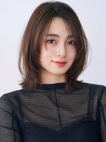 アグ ヘアー カルデ むつ2号(Agu hair calde)&nbsp;《Agu hair》小顔ネビージュボブルフ×numberA.ベースケアミルク