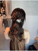 【ハーフアップ】結婚式/浴衣/着付/銀座/ヘアセット/アレンジ