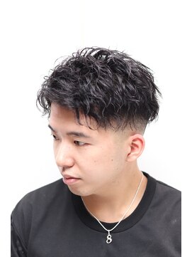 ヘアーアンドグルーミング ヨシザワインク(HAIR&GROOMING YOSHIZAWA Inc.) スパイラルパーマツーブロック刈り上げウェーブ束感バーバー床屋