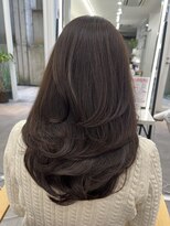 プラチナ(PLATINA)&nbsp;ハイレイヤーレイヤーカットブリーチ無しカラー顔周り韓国