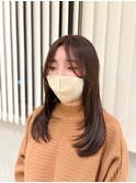 くすみベージュ / 顔周りレイヤー / マロンブラウン