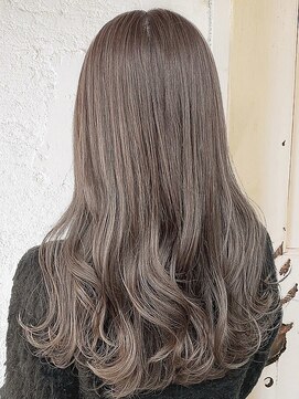 エノア 東京(ENORE) セミロング｜アッシュミルクティー｜ブリーチなしダブルカラー