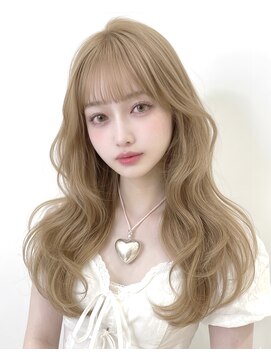 ベル 表参道Terrace(Belle) ミルクブラウン抜きっぱなしブロンドハイレイヤーウルフ担当小澤