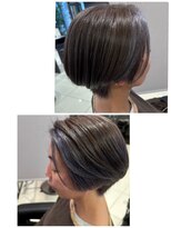 アース 南福島店(HAIR&MAKE EARTH)&nbsp;ショートボブ×コバルトカラー