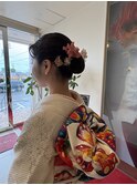 ヘアセット　シニョン