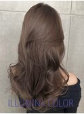ブリーチなしカラー◎イルミナで透けるミルクティーベージュ