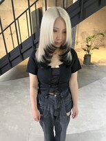 ルク(ruq.)&nbsp;ブロンドとブラックのデザインカラー