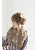 編み込みルーズアップ