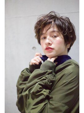 レンジシ オモテサンドウ(RENJISHI omotesando) くせ毛風無造作マッシュショート