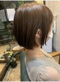 ボブ×ベージュ