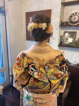 ヘアサロン チェルシー(hair salon chelsea)の写真/結婚式など特別な日に…着崩れしにくい着付けが好評のchelseaが、あなたの思い出作りをお手伝い♪