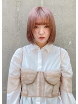 シー(Ciii)&nbsp;stylist イケダ>> ピンクベージュ×ボブ