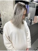 【梅田】ホワイトバレイヤージュバレイヤージュ大人ヘアー